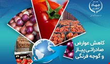 کاهش عوارض صادراتی پیاز و گوجه فرنگی زراعی